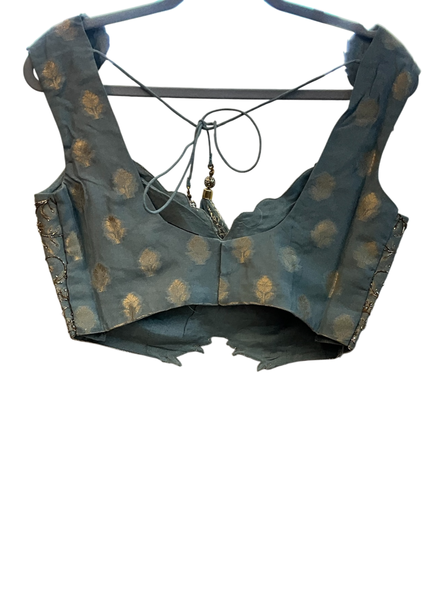 UK 12 / 38" - Pastel Light Grey / Silver - Designer Ladies Indian Short Top Palazzo Trousers Suit - UK Stock - 2/3 days delivery - VMK Jivika AV