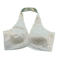 Size 36" / UK 10 - Silver - Shimmery Crinkle Halter Neck Saree blouse with cups - UK Stock - Quick Delivery - RNK - R999A-KJ