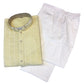 Lemon Light Yellow - Rich Lucknowi Mens Indian Kurta Set with Smart Pants - Weddings / Walimas , Sangeet, Eid, Mehndi / Henna - KCS1037 VR 0225