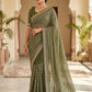 Mehndi Henna Green - Fancy Party Saree with Blouse Piece - UK stock - 24hr Dispatch - SP2605 VY