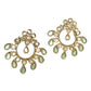 Sea Green - Small Size Antique Gold Finish Necklace Set with Earrings - Bollywood - AE2519 08C25