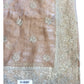 Champagne - Tissue Crepe - Party Wear Embroidered Saree with Blouse Piece - SP2504015 VR