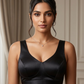 Size 38" / UK 12 - Black - Silky Saree blouse with cups,  Sleeveless - UK Stock - Quick Delivery - RNK - R722A-KY