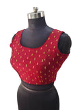 Maroon - Dupion Silky Saree / Lehenga blouse - 38" Bust (UK 12) Can be let out to size 16  - AF2405 A 0324