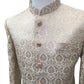 Gold - Classic Self Brocade Sherwani with Gold Buttons -  BS786 JP 0823