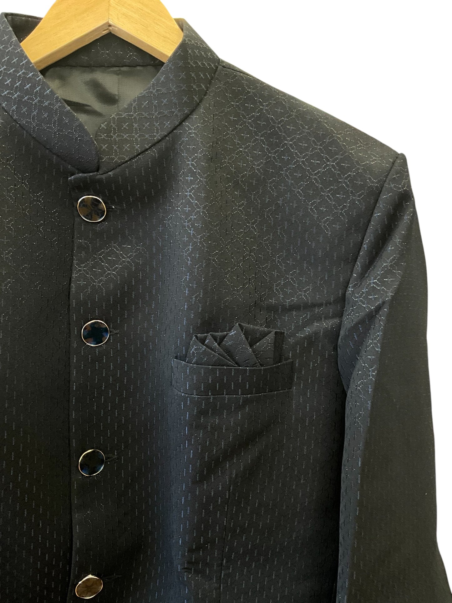 42" SALE! Navy Blue - Mens BandhGala / Prince / Chinese Collar Jacket - Fantastic Fit -  PC2613