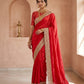Red - Fancy Party Saree with Blouse Piece - UK stock - 24hr Dispatch - SP2604 KC