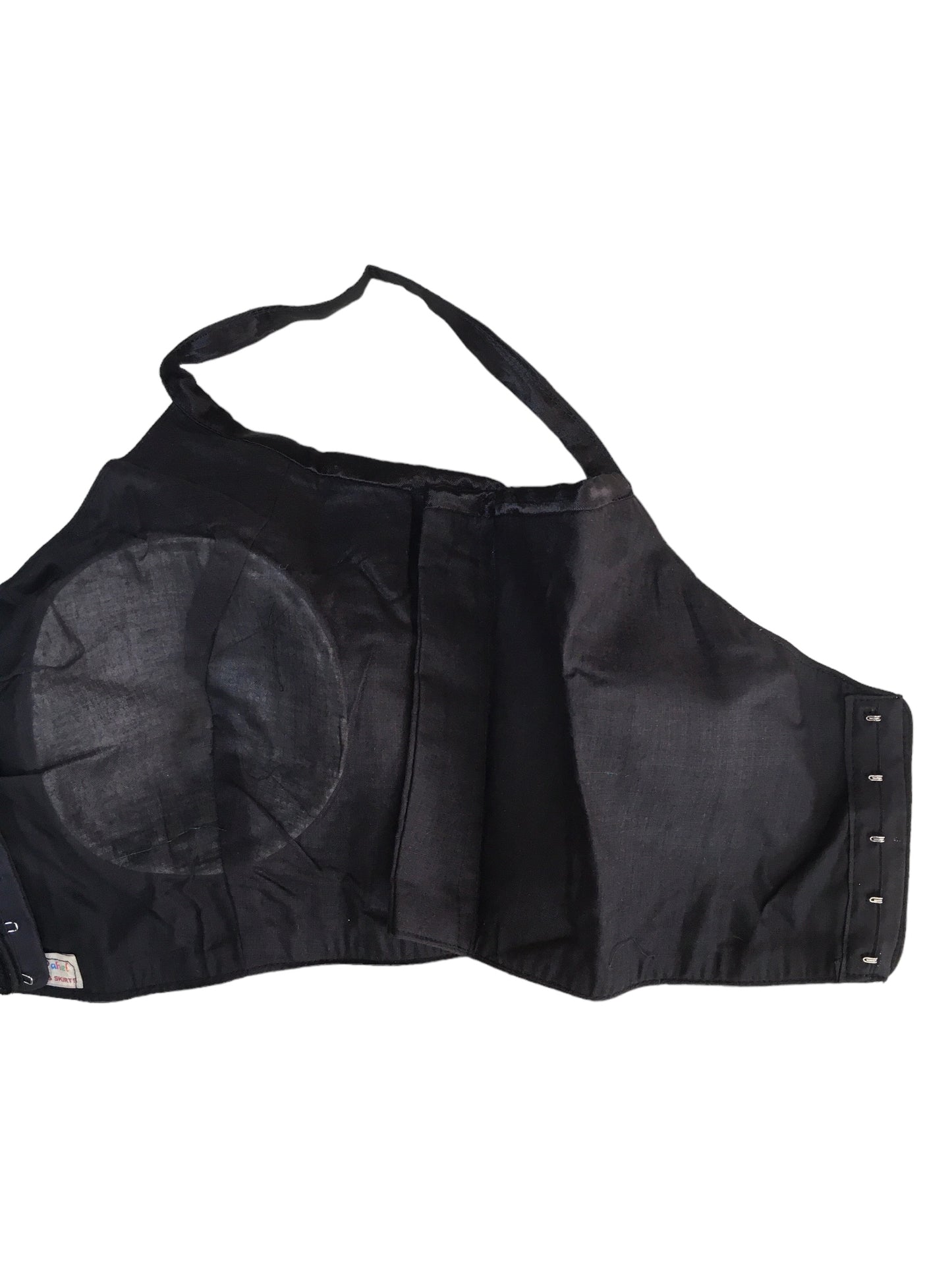Black - Spaghetti Strap Gaji Silk Saree blouse - 38" Bust - UK 12 - Back Fasten - AF2402 A 0324