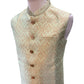 Mint Green Brocade - Mens Indian Waistcoat - VNS-JKT35 10KK25