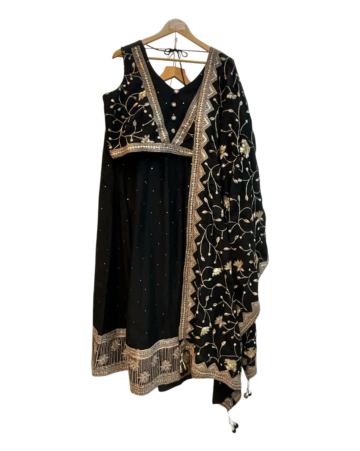 SALE! SALE! Size 20 - Black - Ready Made Lehnga Set - Haldi / Mehndi / Weddings - UK Stock - 24h Dispatch - PC2606 TJ
