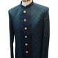 Teal - Classic Self Brocade Panelled Sherwani with Tousers - XS, S, M, L, XL to XXXL BS990 01RA25