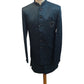 Teal - PREMIUM Slim Fit Mens Self Brocade BandhGala / Prince / Chinese Collar Jacket with Long inside Waistcoat - Fantastic Fit - CS2505 01PY25