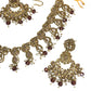 Gold / Neutral - Large Size Necklace Set with Earrings - PRI1753 H 0424