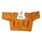 Orange / Amber - Dupion Silky Saree / Lehenga blouse - 38" Bust (UK 12) Can be let out to size 16  - KP272 01Hp25