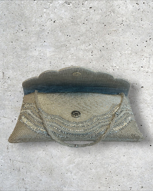 Silver Finish - Rich Hand Embroidered Clutch Bag / Handbag -Bollywood / Weddings - RP04 11KJ25