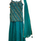 UK 16 / 42" - Turquoise - Ladies Sharara / Palazzo Trousers Suit - UK Stock - Sangeet / Henna / Weddings - DIL9427 JY