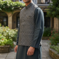 Dark Grey - Mens Indian Waistcoat & Kurta Set - UK Stock - 24 hr Dispatch - KCS4010 03VJ26