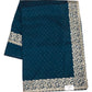 Teal - Chiffon Crepe - Party Wear Embroidered Saree with Blouse Piece - SP2504012 KP