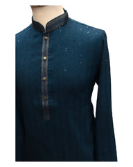 Teal - Fantastic Mens Indian Kurta set - Weddings / Walimas , Sangeet, Eid, Mehndi / Henna - NAD2405 08KA24