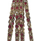 Antique Gold Finish FUCHSIA / MAGENTA  Reverse Stone Bangles (Set of 4) - Mix N Match - NBA2401Jp
