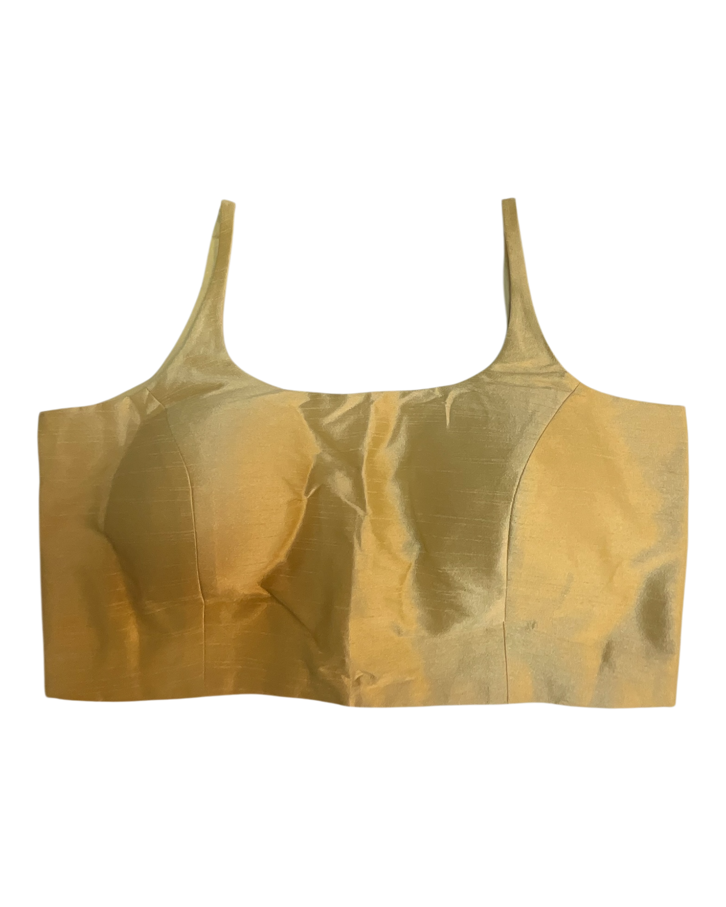 Gold - Rich Banarasi Thin Strap Designer Saree blouse with cups, 38" - UK Stock - Quick Delivery - RNK - R651- H (Copy)