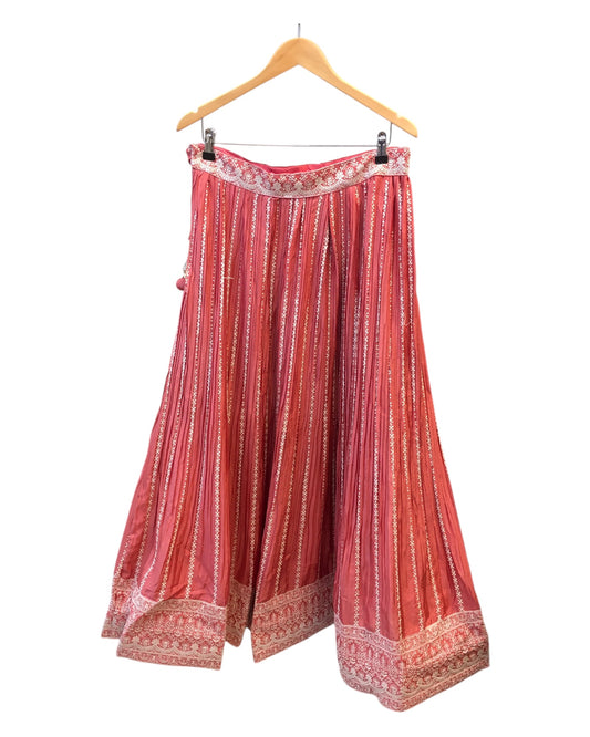 Size 14 / 40" Bust - Coral Pink Ready Made Lehenga Set - UK Stock - 24h Dispatch - KTC250165  TY 0125