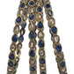 Antique Gold Finish Navy Blue Reverse Stone Bangles (Set of 4) - Mix N Match - NBA2401Jp