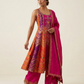Size 20 (46") - Fuchsia Pink - Designer -  Ladies Long Top / Dress Anarkali Trousers Suit - VMK Varsha 04CP26