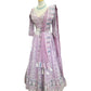 Pastel Lilac - Delicately Embroidered Chiffon Designer Lehenga Set - UK 12-16 - UK Stock - 24h Dispatch - NE2404 CP 0724