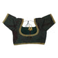 Dark Green - Dupion Silky Saree / Lehenga blouse - 38" Bust (UK 12) Can be let out to size 16  - KP272 01Hp25