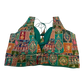 Size 42" / UK 16 - Jade Green - Rich Silky Printed Saree blouse with cups - UK Stock - Quick Delivery - RNK - R961-KV