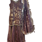 UK 10 / 36" - Plum / Wine - Designer Ladies Sharara / Palazzo Trousers Suit - UK Stock - Sangeet / Henna / Weddings - VMK Disha 04AY26