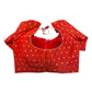 36" UK10 - Red - Banarasi Tissue Saree / Lehenga Blouse - Margin inside for adjustments - X1228 01KK25