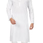 Rich / Leather Cotton Mens Indian Kurta set in White - for Sangeet, Mehndi, Eid Celebration (with smart trousers) - FILO 0822 KP