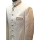 Cream - Rich Banarasi Brocade Sherwani with Zardosi Hand Embroidery -  BS978 01KYV25