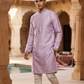 Pastel Lilac - Banarasi Handloom Brocade Mens Indian Kurta set with Trousers - UK Stock - Weddings / Walimas , Sangeet, Diwali, Eid, Mehndi / Henna - VEE2594 VR