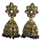 Navy - Medium - Antique Finish Traditional Zhumki Earrings - Bollywood - Weddings - SV2407 J 0724