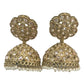 Gold - Large - Antique Gold Finish Traditional Zhumki Earrings - Bollywood - Weddings - SV2410 C 0724