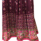 Wine - Chiffon Printed Lehenga Set - Size 12(38") - UK Stock - 24h Dispatch - SWA2407 RY 0524