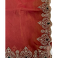 Coral Pink - Rich Saree with Stone Work and Blouse Piece - UK stock - 24hr Dispatch - RS2502 TH