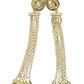 Clear - Medium - Antique Gold Finish Traditional Earrings - Bollywood - Weddings - 15ER679 07P26