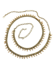 Antique Gold Finish Saree Belt, Waist / Belly Chain - Fancy Dress , Bollywood - DAJ347 R 0923