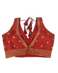 Maroon - Dupion Silky Saree / Lehenga blouse - 38
