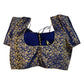 38" & 42" - Navy Blue - Banarasi Brocade Saree / Lehenga Blouse -UK Stock - Quick Dispatch - X1126 01A25