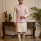 Pastel Baby Pink - All Over Embroidered - Mens Indian Waistcoat - UK Stock - 24 hr Dispatch - KCS4835 06KA26