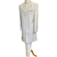 Cream - Rich Banarasi Brocade Sherwani with Pearls and Light Pink Embroidery - JF002 05RP26
