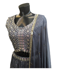 Beautiful Grey Lehenga Set - Size 12(38