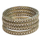Antique Gold Finish Gold Reverse Stone Bangles (Set of 4) - Mix N Match - SR210Pp