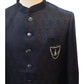 Navy Blue - PREMIUM Slim Fit Mens Self Brocade BandhGala / Prince / Chinese Collar Jacket - Fantastic Fit - CS2501 01TA25