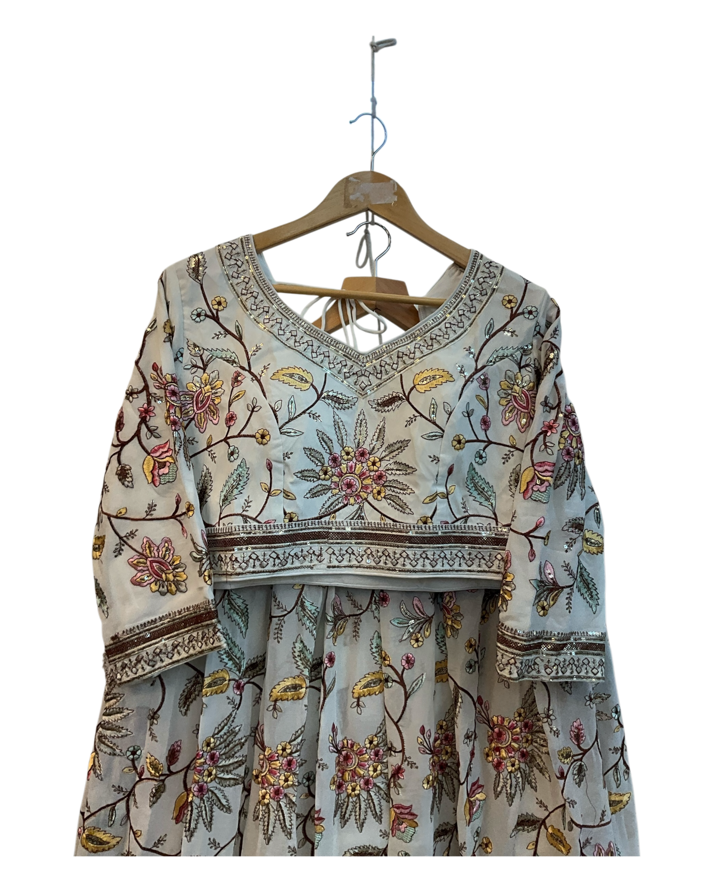 SALE! SALE! Size 18 (44" Bust) - Off White - Ready Made Lehnga Set - Haldi / Mehndi / Weddings - UK Stock - 24h Dispatch - PC2607 XX